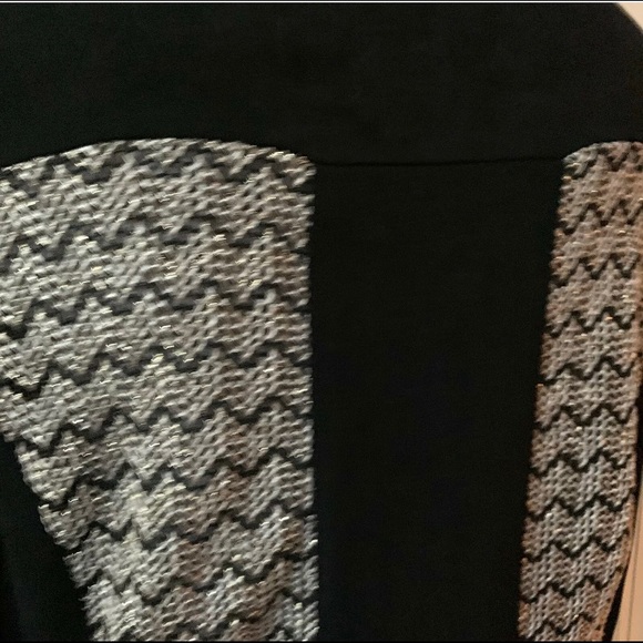 Travelers Chico's Open Jacket Black Gold Metallic - Picture 7 of 11